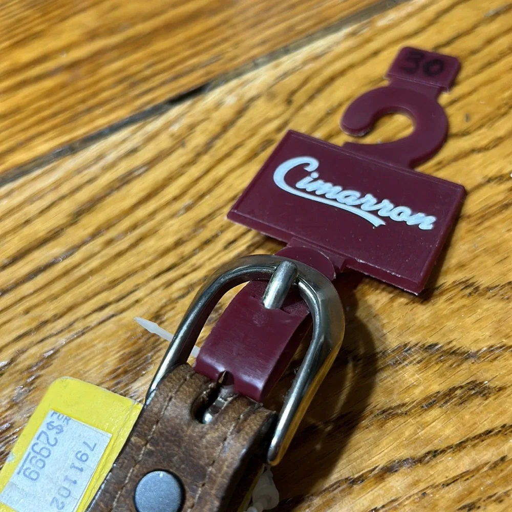 Cimmaron brand western Southwest style belt. Size 30. Genuine leather.
